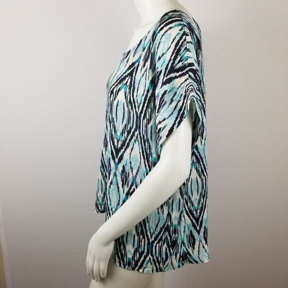 Tua Blouse 1X Open Back Overlay Top Damask - Picture 3 of 8